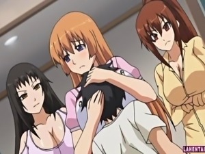 Three huge titted hentai babes
