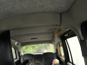 Big tittied blonde Brit banged in a cab