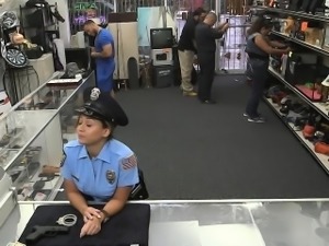 Police officer pounded by nasty pawn guy in the backroom