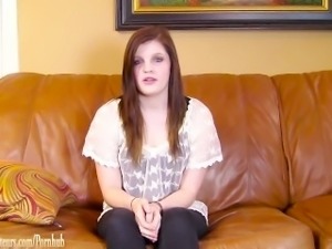 Teen with braces fucked hard on casting couch