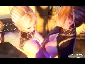 3D anime shemale hard fucking and tittty cumming