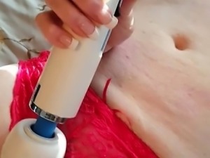 Wife cumming in lingerie