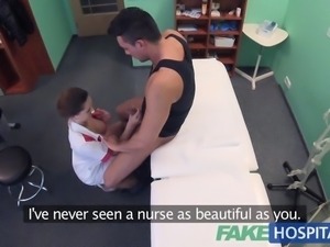 FakeHospital Kinky nurse helps patient ejaculate