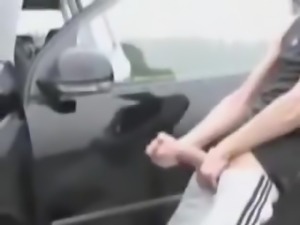 Big Dick Pissing Jerking And Cumming On Car In Public