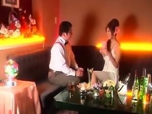 Asian hottie gets toyed and fucked, then eats cum before di