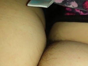 Check out my friend tickling quite hairy anus of his dirty-minded wifey