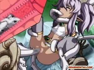 Ghetto hentai cutie hard gangbang by monsters