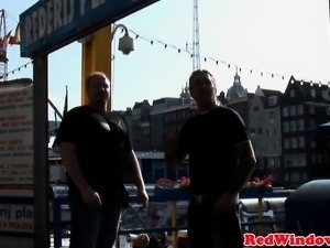Amsterdam prostitute handling cum in mouth