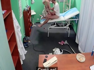 Real patient fucked by doctor in office
