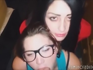 Two Submissive College Sluts Love Pleasing Cock POV