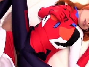 Super hot Japanese cosplayer gets pussy fucked and creampied