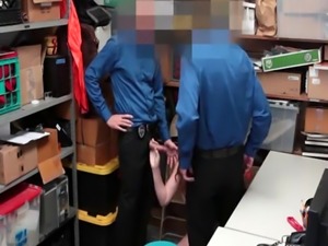 Cute teen brunette shoplifter got caught and got fucked