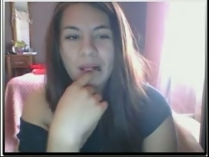 Seductive brownhead girl shows me her gorgeous boobies on webcam