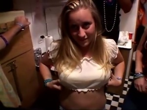 These party sluts are so flirty and they love showing off their asses and tits
