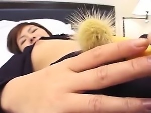 Sex toys and fingering for japanese slit