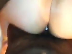 Interracial couple fuck doggystyle in POV that is Home Made