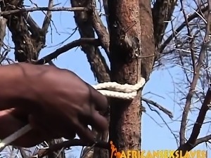 African slaved tortured outdoors