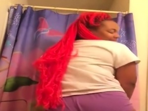 Big boobs ebony girlfriend Serena blowjob