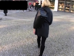 Mom and anal plug in public