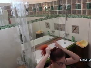 Czech teen Erikca - Hidden cam in the bathroom