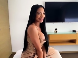 Sexy Latina sucks and fucks in porn audition POV style
