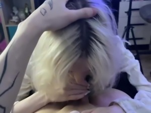 Young and cute russian emo girl films her gentle sex session with her boyfriend