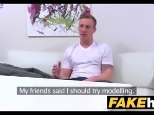 The casting ended for a man having sex with a sexy skinny English student...