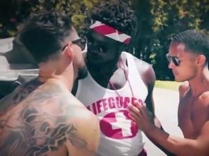 FEMBOYISH - Girly Femboy Firefighter Papi Santiago Has His Fishnet Ripped For...