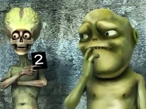 Hot 3D cartoon blonde babe gets fucked by an alien