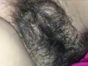 Closeup Ejaculation on a hairy vagina