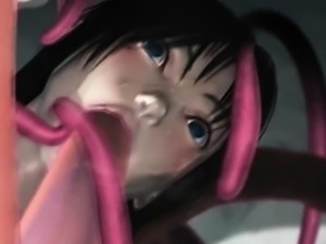 3D Girl Destroyed by Alien Tentacles!