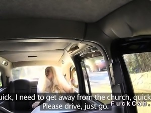 Runaway Bride bangs cab driver in public