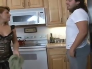 STEPSON HELPED ME WITH DISHES. I GAVE HIM MY PUSSY - more at STEPMOMXXX.NET