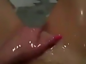 Girl Fingers Pussy In Bath Tub