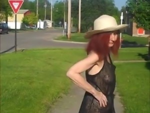 Rehot Redhead Show (flashing in the see-through dress)
