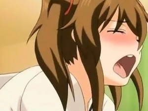 Beautiful anime babe making love and cumming