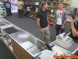 Straight stud sucking for cash at pawnshop