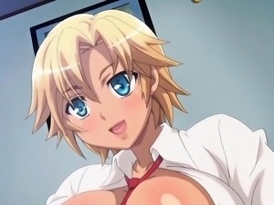 Animation of a short haired blonde slut gets shafted by an old guy