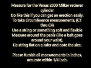 Me measure my Alpha bears cock for a VENUS 2000 MILKER cylinder