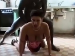 FRENCH Milf Assfucked in the kitchen