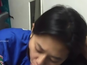 indonesian Girl Gets First Time Load In Mouth