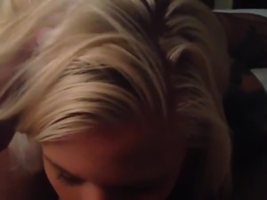 Blond Girl gives amazing Head