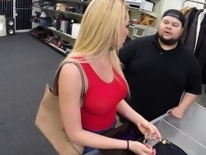 Skyla takes a huge cock of a pawn guy