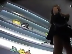 Spy cam is getting some good upskirt shots of some babes as