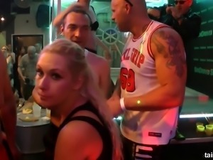 Crazy sluts in a night club have the hottest hardcore sex
