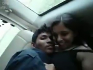 Submissive and playful Indian college girl in the car