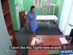FakeHospital Doctor prank calls his sexy nurse with big tits then fucks her