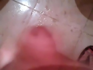 Egyptians unloads massive load of cum on bathroom floor