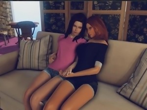 3D Lesbians having a lot of fun
