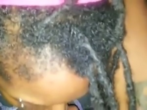 Cute black teen sucking my BBC deepthroat in amateur POV clip
